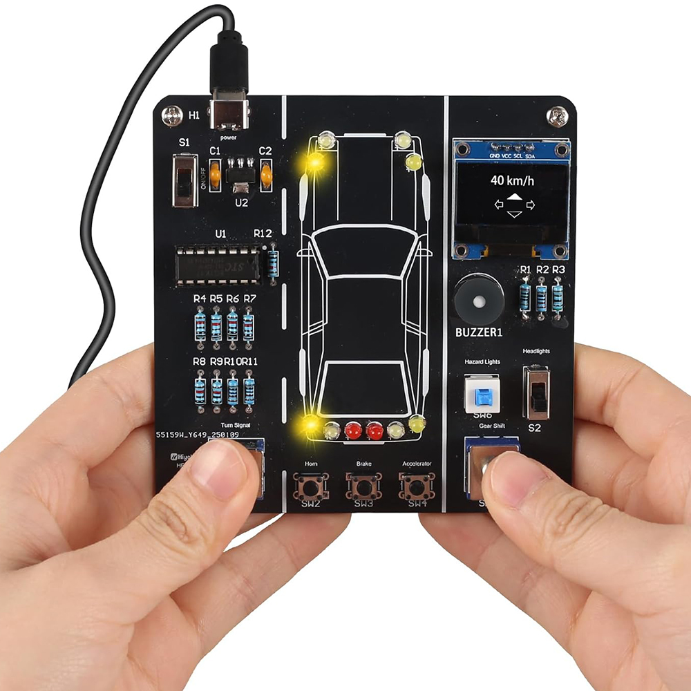 Diy Electronics Learning Kit - DIY Araba Sürüş Simülasyon Lehimleme Uygulama