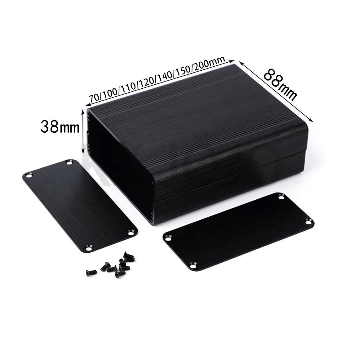 Diy Electronics Box - Alüminyum Kasa 1 adet 88*38*100/110/120/140/150/200mm Kontrol
