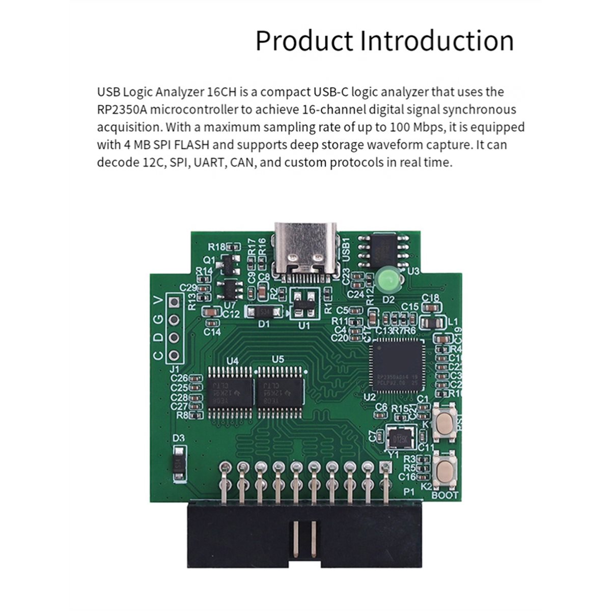 RP2350A Mikrodenetleyici için  - Logic Analyzer Usb incelemesi ve fiyatı